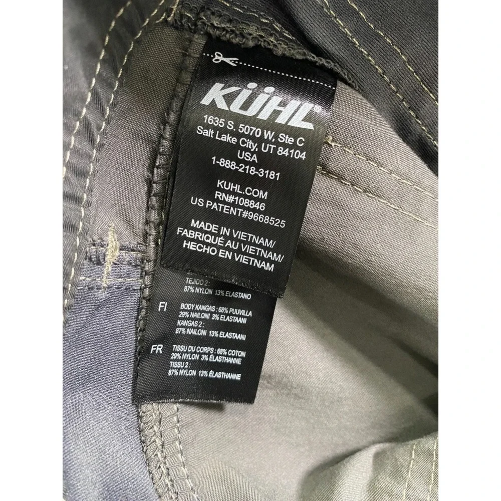 KUHL Pants Mens 32x30 Radikl Dark Grey Enduro Fabric Hybrid Stretch Hiking